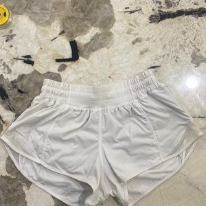 White lululemon shorts size 2, 2 in inseam